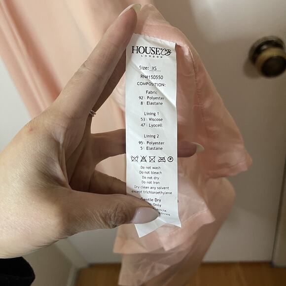 NWOT HOUSE OF CB 'Alicia' Blush Pink Midi Sundress XS - Picture 4 of 9